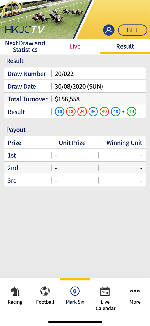 Hong kong jockey club results