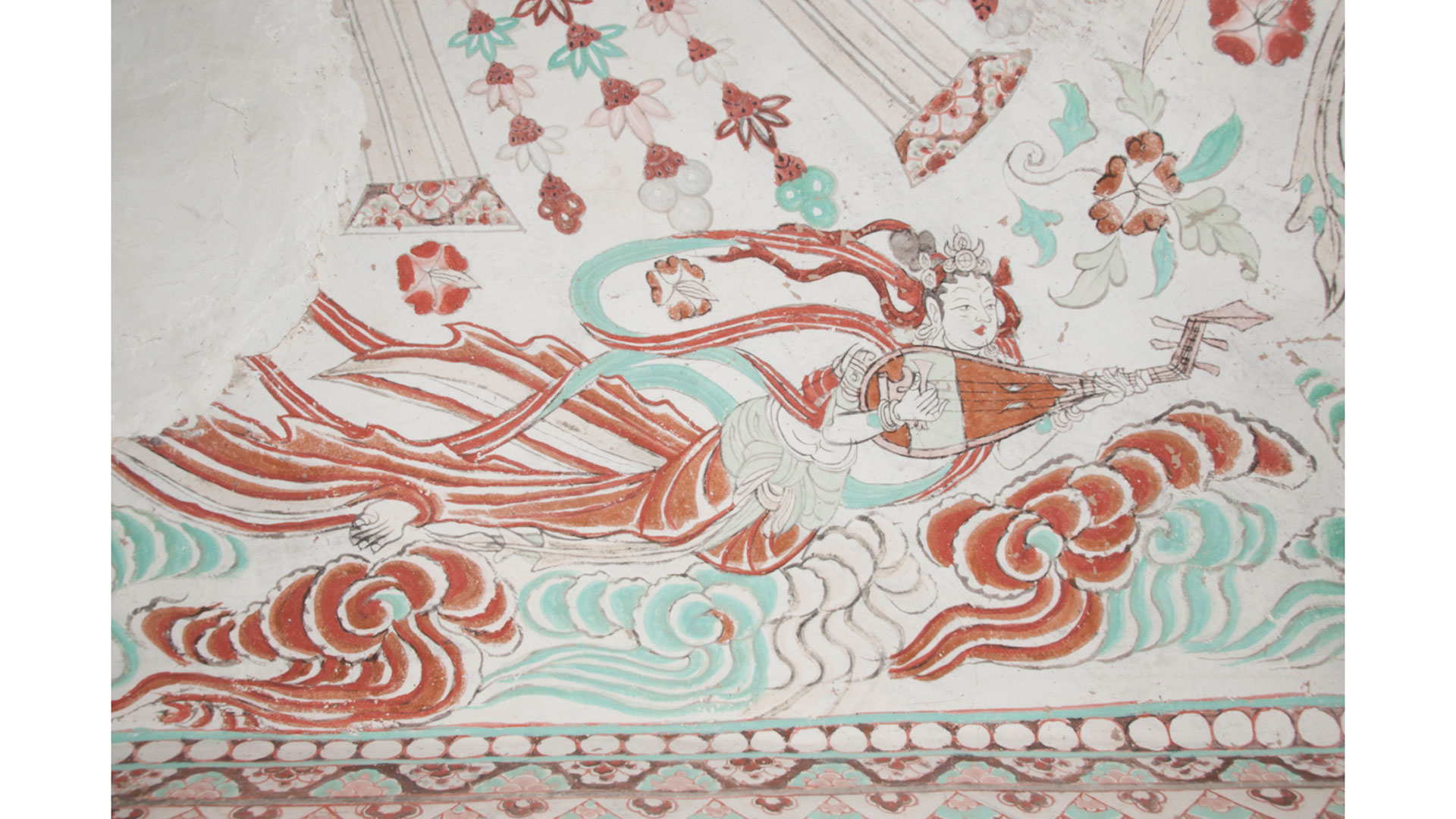 Apsara Musician • Ceiling of Yulin Cave 15 (Detail) • Northern Song dynasty