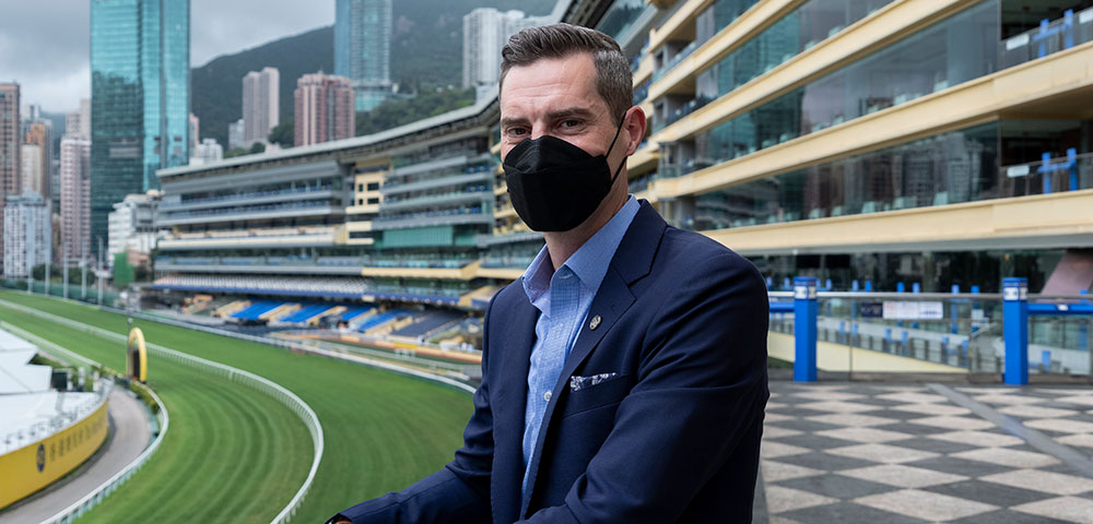 Andrew has presented racing programmes worldwide, but Happy Valley Racecourse is an altogether different experience for him. “It's a tiny green oasis in a busy metropolis – that is the unique selling point of the track,” he says.